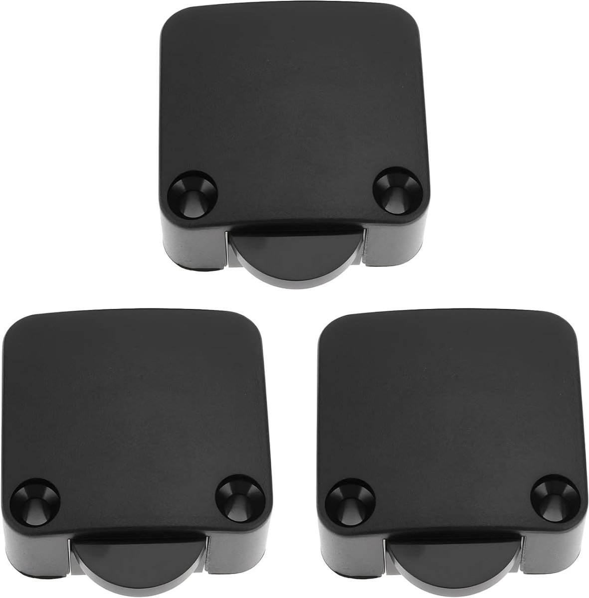 SnelShoppen - 3 Stuks Kast Lichtschakelaar Model 202A 2A 250V Automatische Reset Deurschakelaar Zwart Compact voor Kasten en Deuren