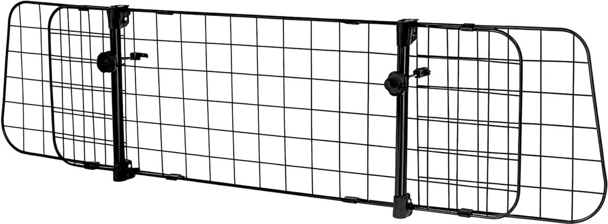 Hondenrek Auto - Reishek - Veilig Vervoer - Verstelbare Breedte - 30 cm Hoog - Zwart