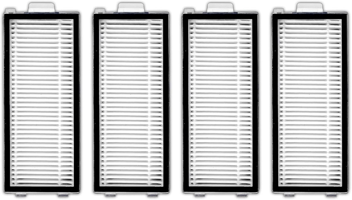 SnelShoppen - 4 Stuks Vervangende HEPA Filters Geschikt voor Robotstofzuiger, Filter Kit, Accessoires, Kanister Filters, Perfecte Compatibiliteit voor