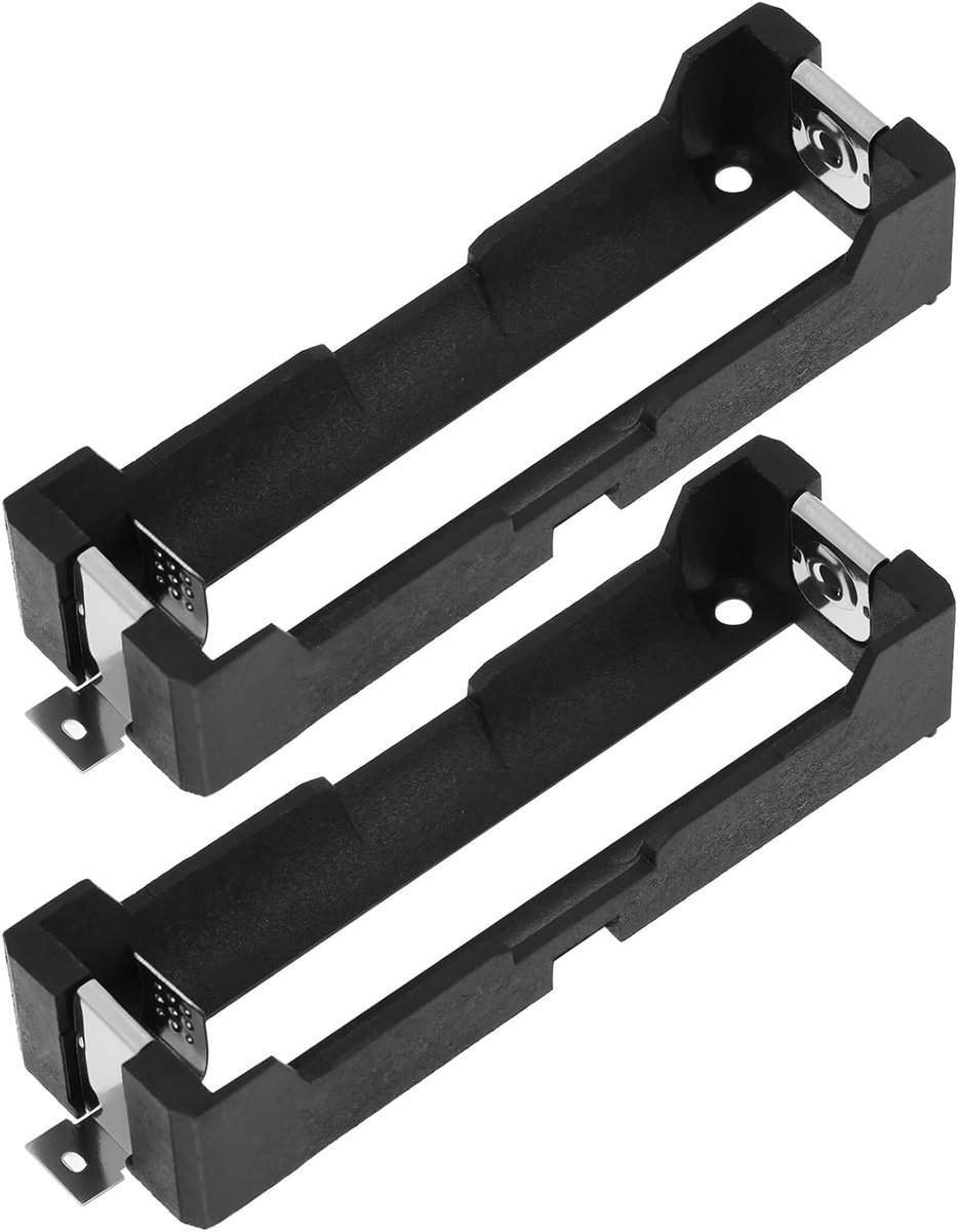 SnelShoppen - 2-delige 21700 Batterijhouder voor 20/21700 Batterij Zwart - Duurzaam, Compact en Lichtgewicht voor DIY Elektronica