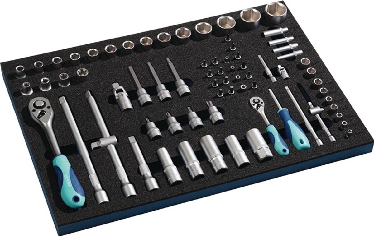 Gereedschapsmodule 71-delig.3/3-Module Steeksleutel.TECWERK