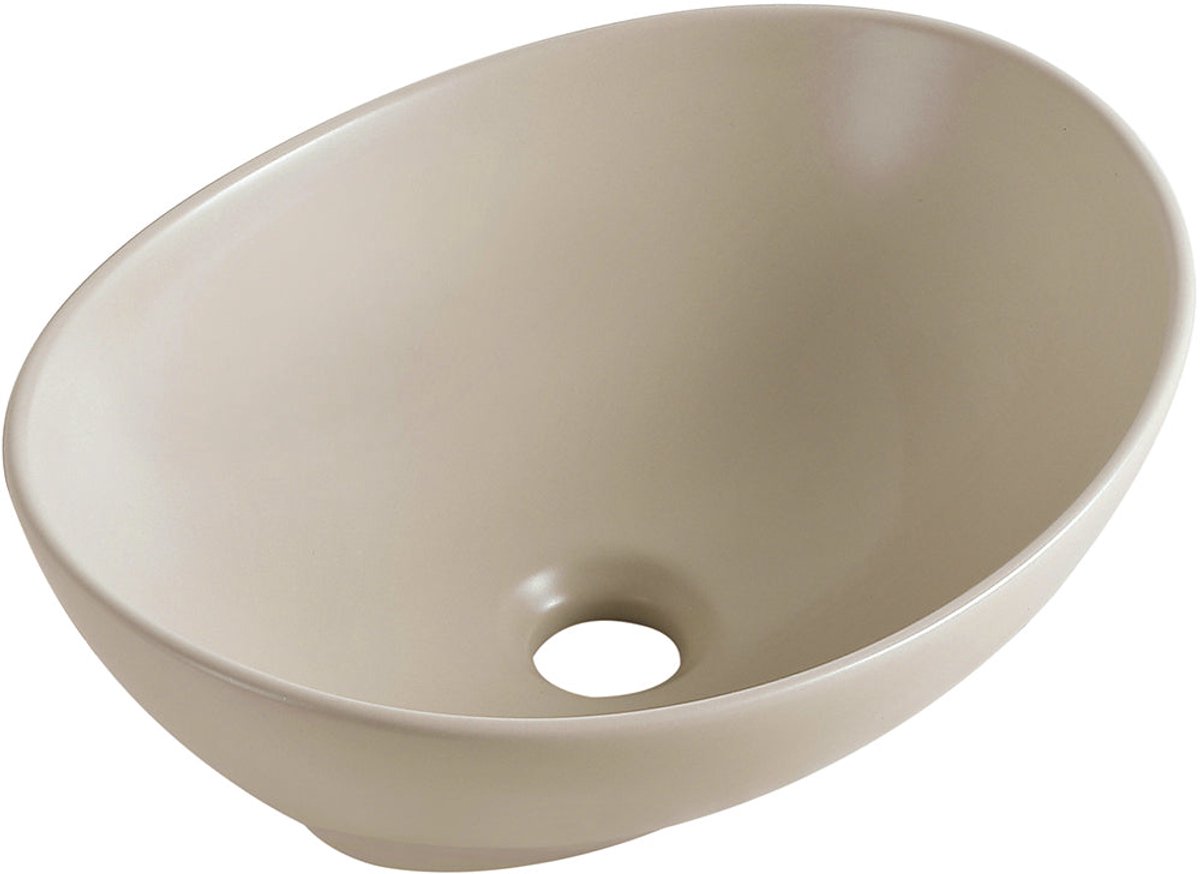 Barco waskom ovaal 40 x 33 x 14,5 cm keramiek beige