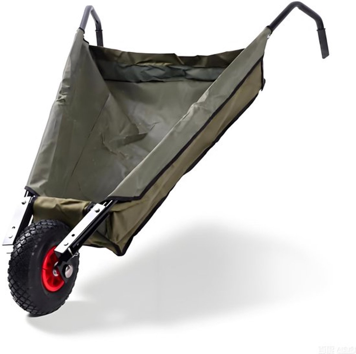 Tuinkruiwagen Opvouwbaar - Eenwieler 10 Inch - Capaciteit 88 Lb - Tuinwagen voor Gras/Onkruid/Rotsen - Lichtgewicht en Ruim - Gemakkelijk op te bergen