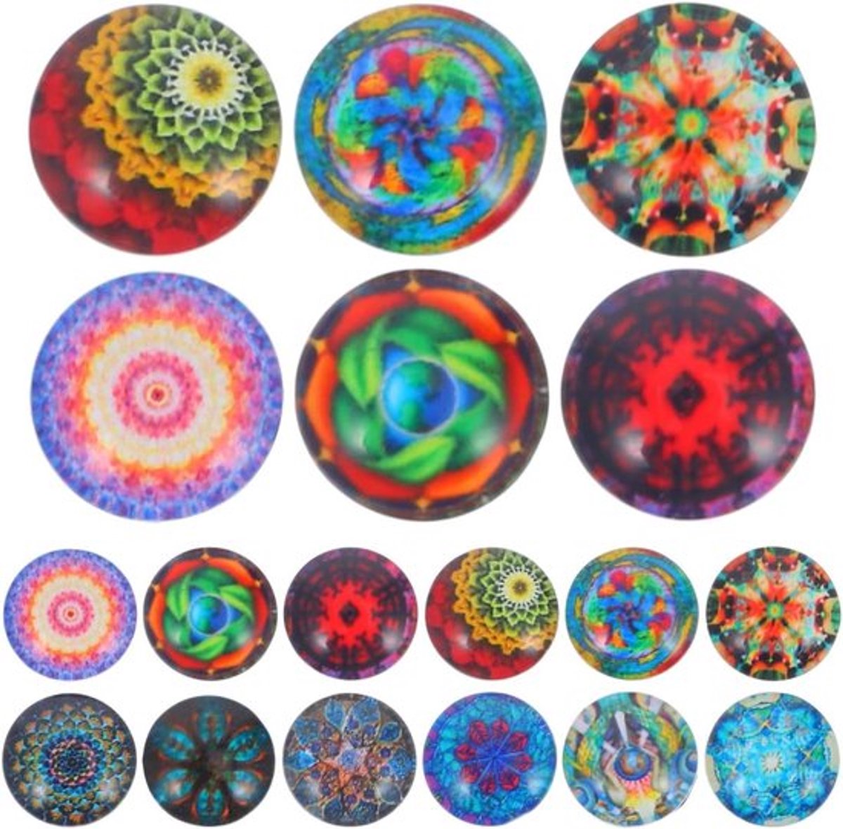 100 Stuks Glazen Mozaïekstenen voor DIY Sieraden Maken - Half Ronde Cabochons, Decoratie en Ambachten