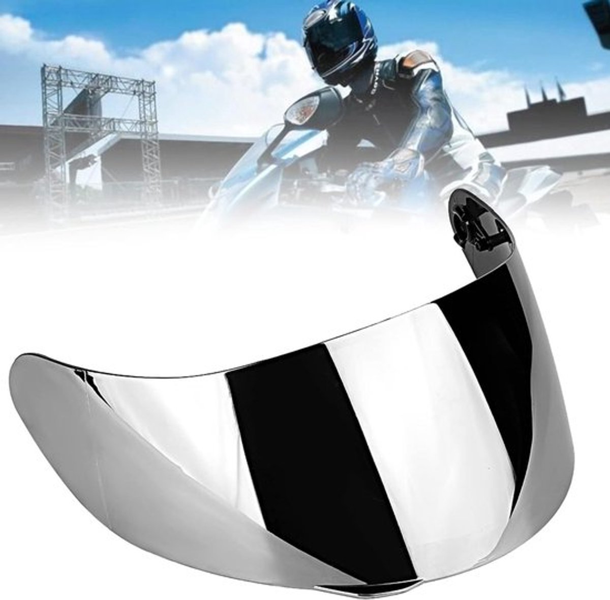 Motorfietshelm Visor Windscherm en Lens voor K1 K3 SV K5 K5-S Helmen, Geschikt voor Motorrijders, Zilverkleurig en Duurzaam
