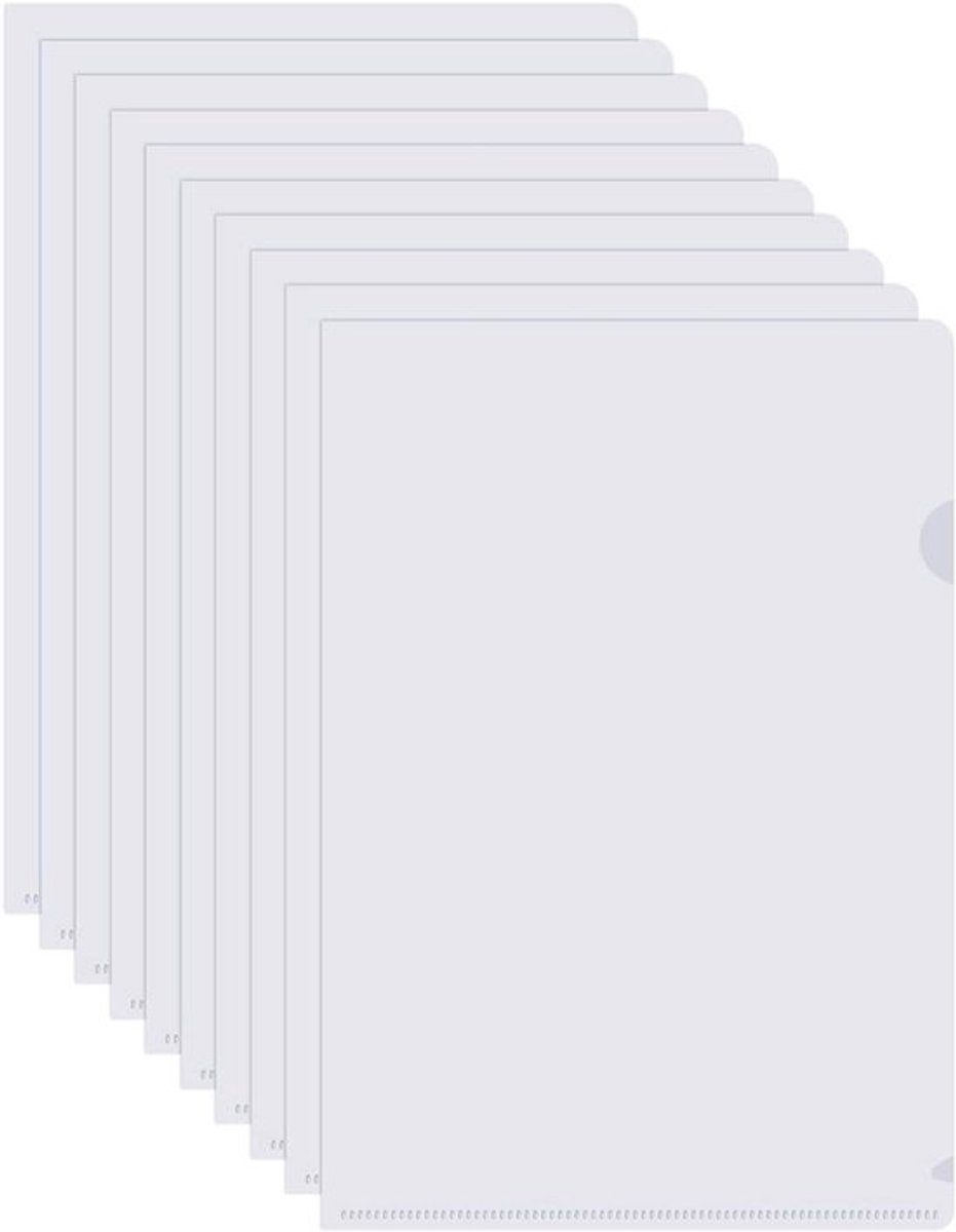 30 Transparante A4 Plastic Folders voor Documenten, Kantoor, School en Thuisgebruik - 30 Stuks voor Efficiënte Classificatie
