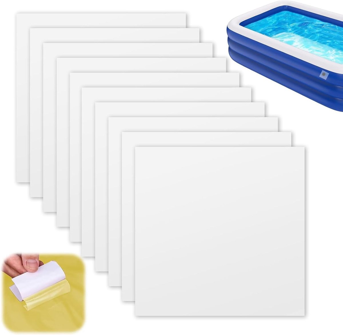 Transparante Heavy Duty Reparatiebanden voor Opblaasbare Producten - 10 Stuks, 10 cm, Waterdicht voor Luchtmatrassen, Zwembaden en Kampeeraccessoires