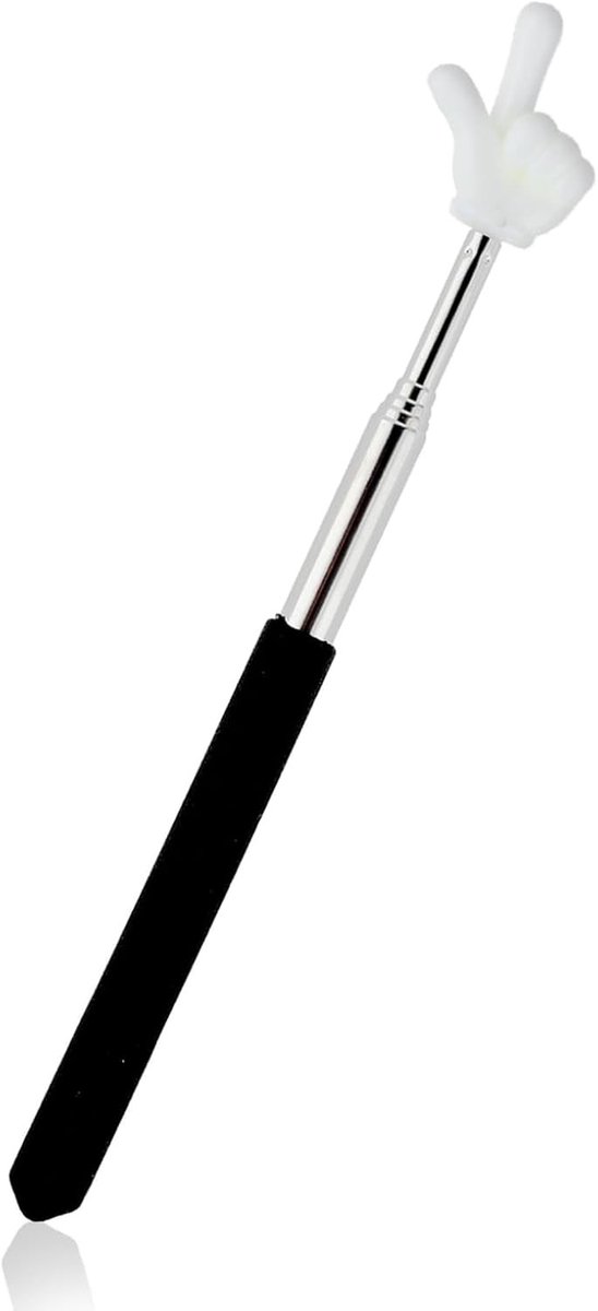 Verlengbare Aanwijsstok voor Leraar, Telescopische Handpointer voor Persoonlijke Interactie in de Klas, Ideaal voor Presentaties en Lesgeven (Zwart)