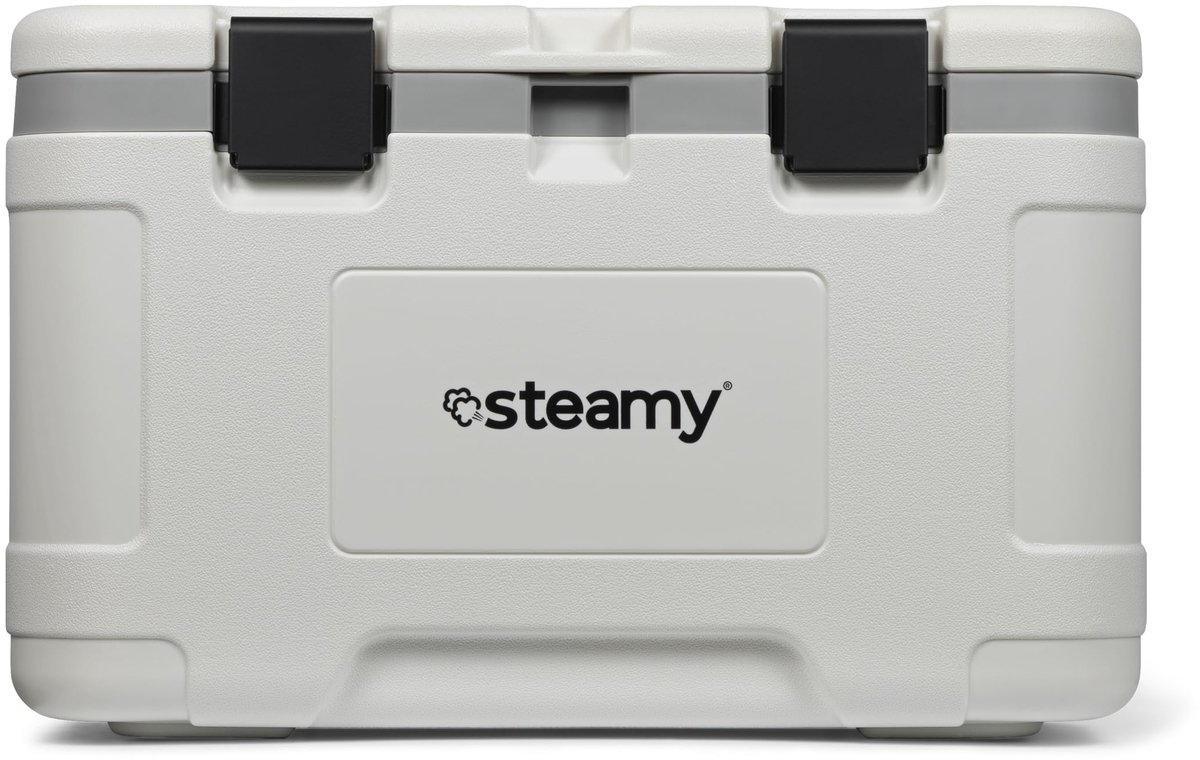 SnelShoppen - Steamy Marine 50 Koelbox 50 liter Wit - Ideaal voor Camping, Feest, Tuin, en Outdoor Gebruik - Duurzaam en Ruim