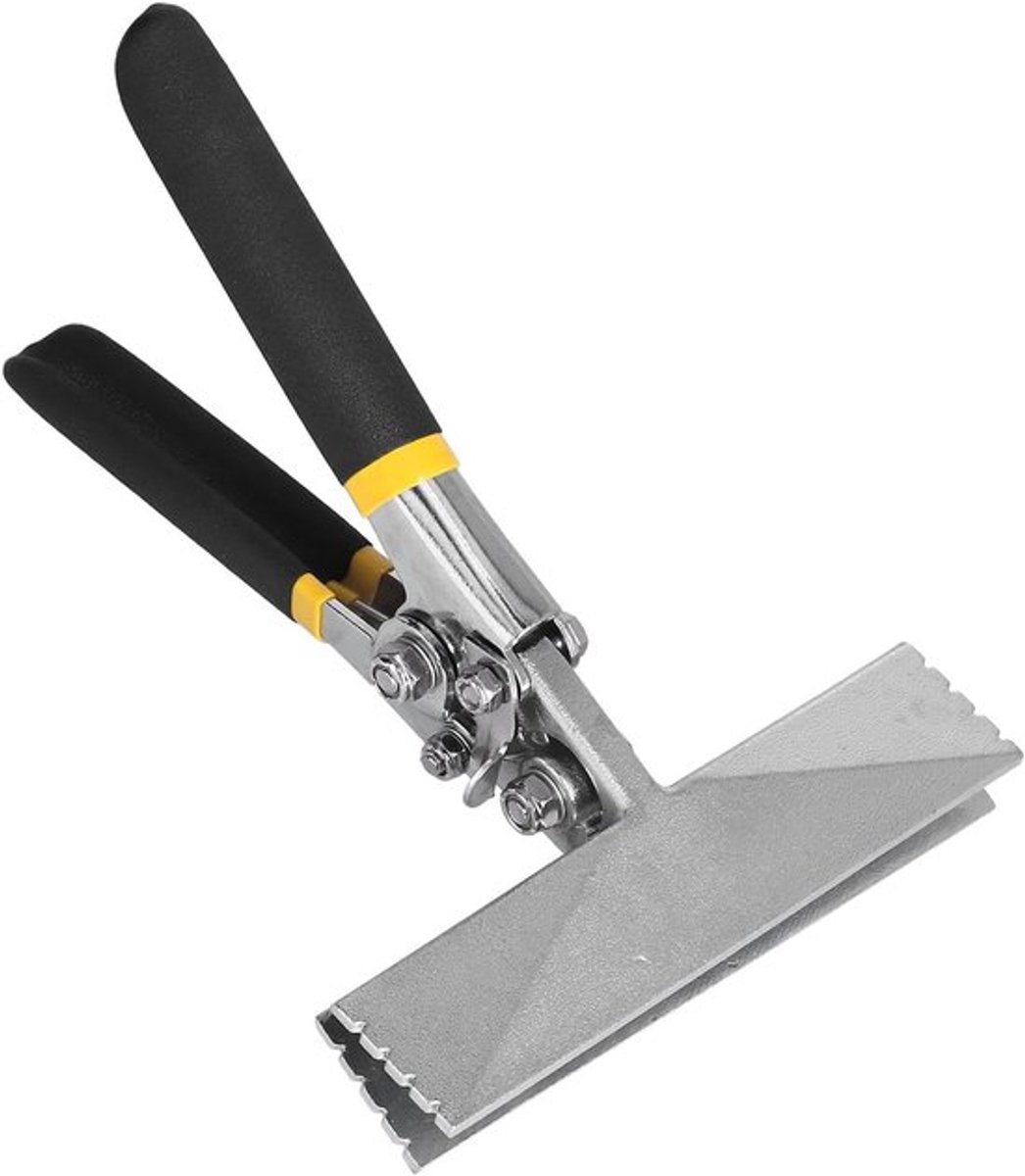 Vouwtang 150 mm, Antislip buigtang voor het buigen en gladmaken van metaalplatten, met rubberen handgreep voor dakdekkers en klusprojecten