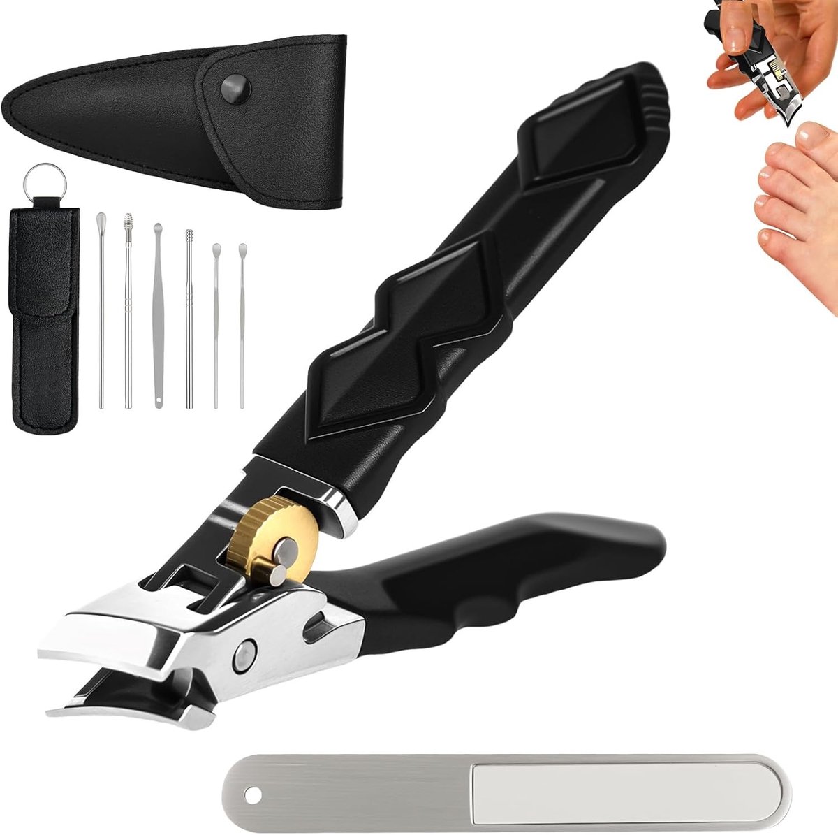 Nagelknipper Teennagels - Schuine Knipper - Dikke Nagels Knippen - Roestvrij Staal - 97 cm - Zilver