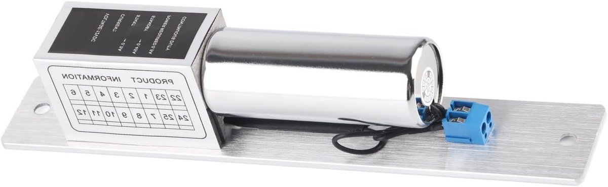 Elektrisch Insteekslot - Automatisch Grendelslot - Toegangscontrole Beveiligen - Roestvrijstalen Bout - 23 x 8 x 4 cm - Zilver