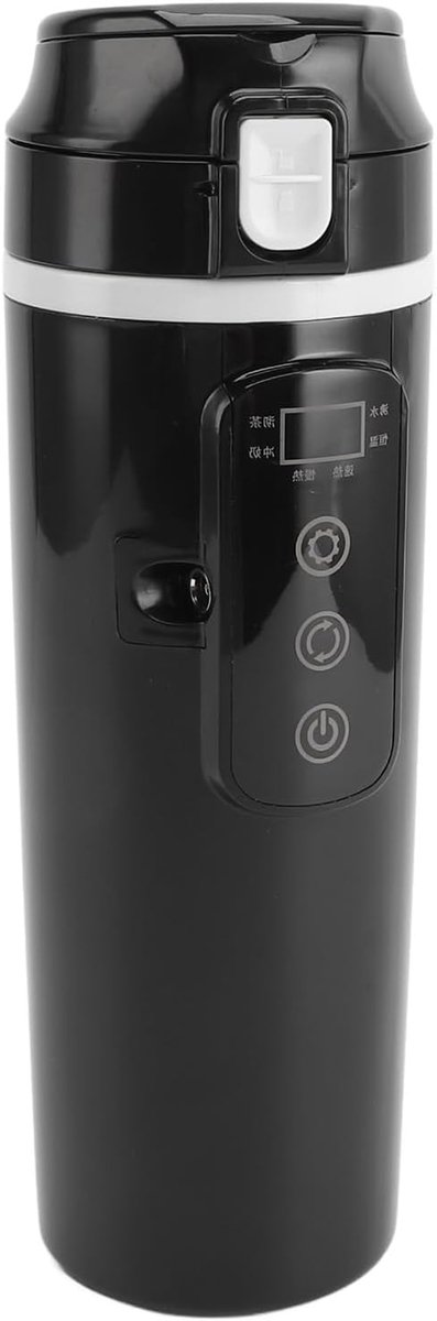 Elektrische Reiswaterkoker - Draagbare Beker - Warme Dranken Maken - Intelligente Temperatuurregeling - 500 ml - Zwart