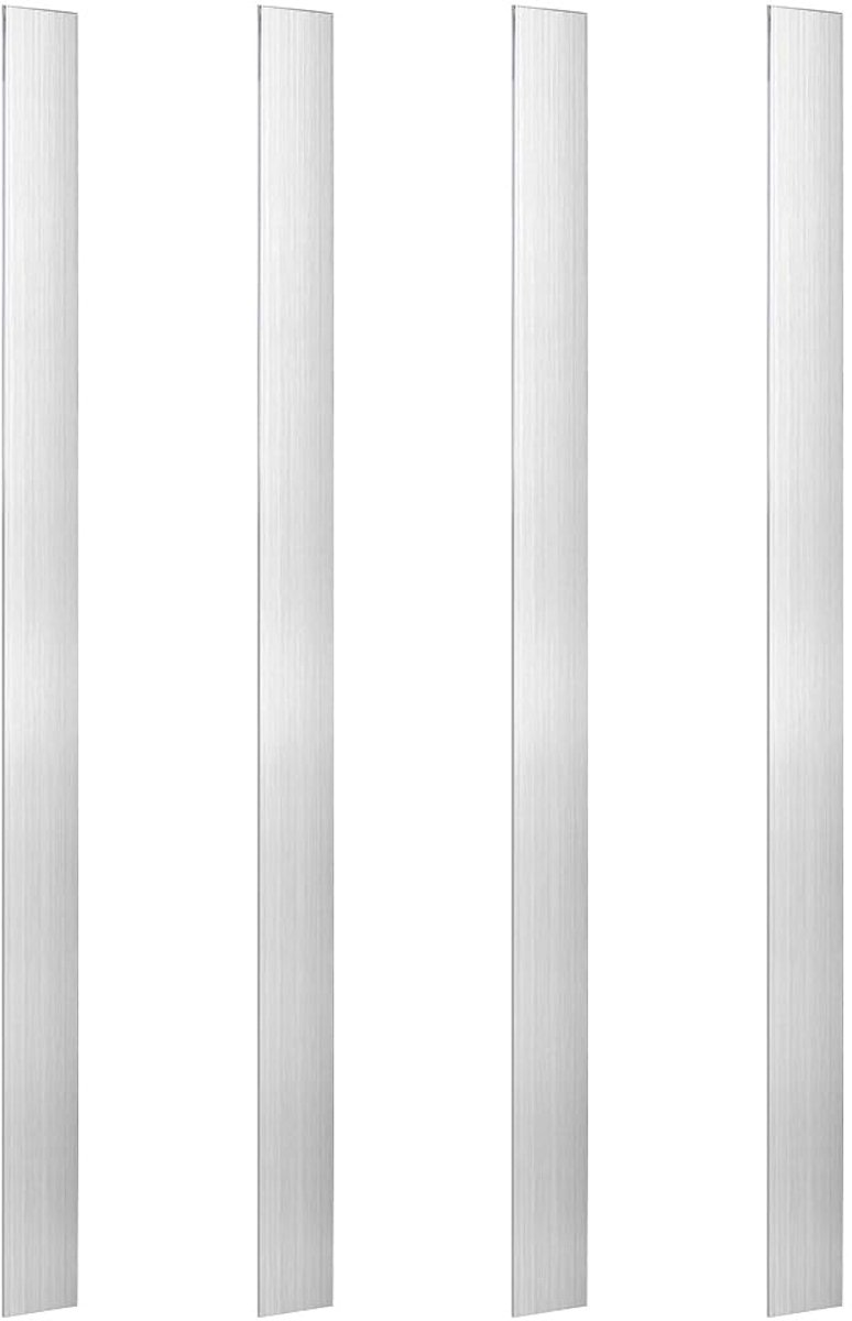 SnelShoppen - Aluminium Flat Bar, 40.6 cm Lang, 3 mm Dikte, 2.5 cm Breed, Set van 4, Geschikt voor Reparatie en Aanpassing, 6061 Aluminium, Perfect vo