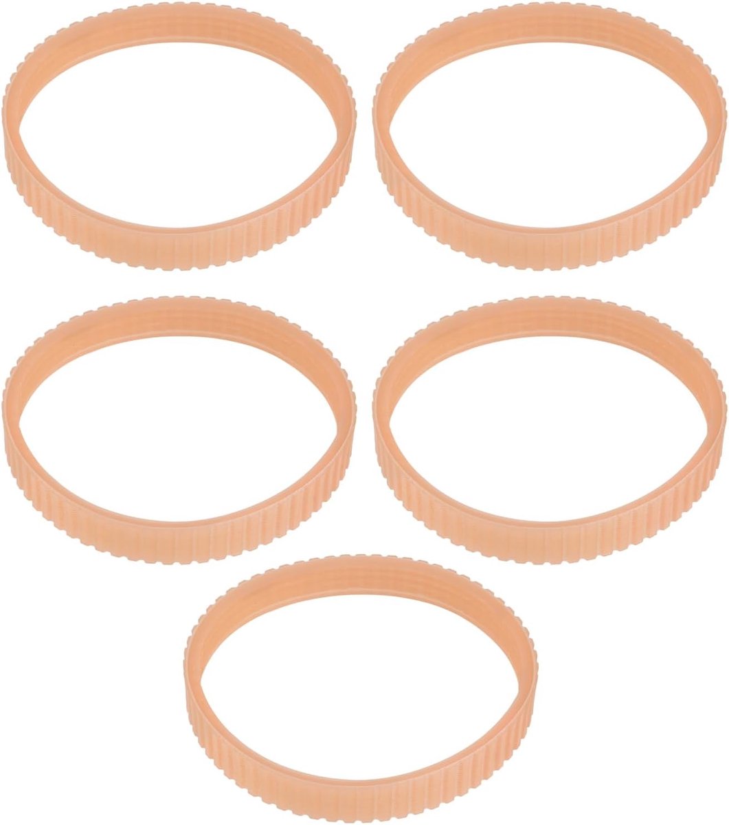 SnelShoppen - 5 Stuks Vervangende Aandrijfband Voor Houtbewerkingsplaner - 255mm Omtrek, 11.5mm Breed, Geel, Compatibel Met Nanfang 90