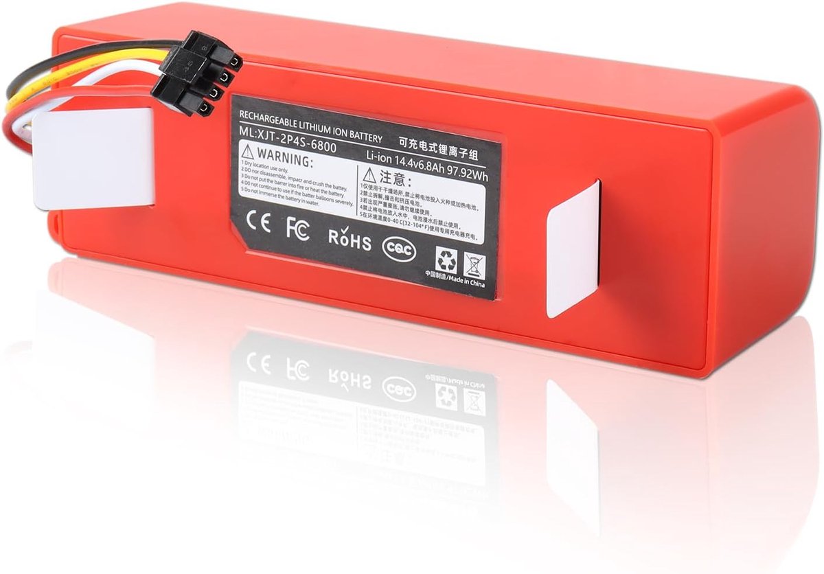 Vervangende batterij 14.4 V 6800 mAh - lithium-ion - verlengde looptijd 150 minuten - ShopVlot
