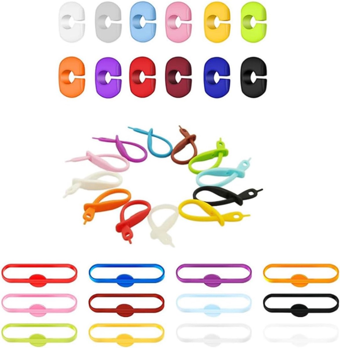 Glas marker voor wijnglas - Identificatie - Siliconen - Rode wijn - Bekers - Benodigdheden - Markeerders - Geschikt voor - Drinkglazen - Siliconen marker - 36 stuks.