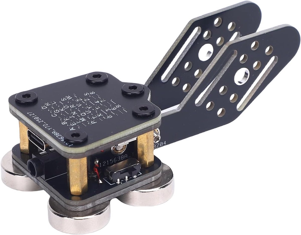 SnelShoppen - Double Paddle Morse Code Key - CW Keyer Automatische Trainer met 4 ND Magnetbases, 3.5mm Geluidsaansluiting en Type C Interface voor Mor