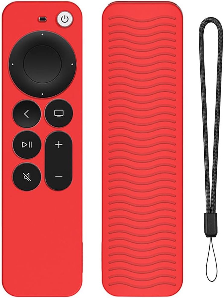 SnelShoppen - Afstandsbediening Hoes Geschikt voor Apple TV 4K Siri Afstandsbediening 3e Generatie (2022) en 2e Generatie (2021) - Antislip Siliconen