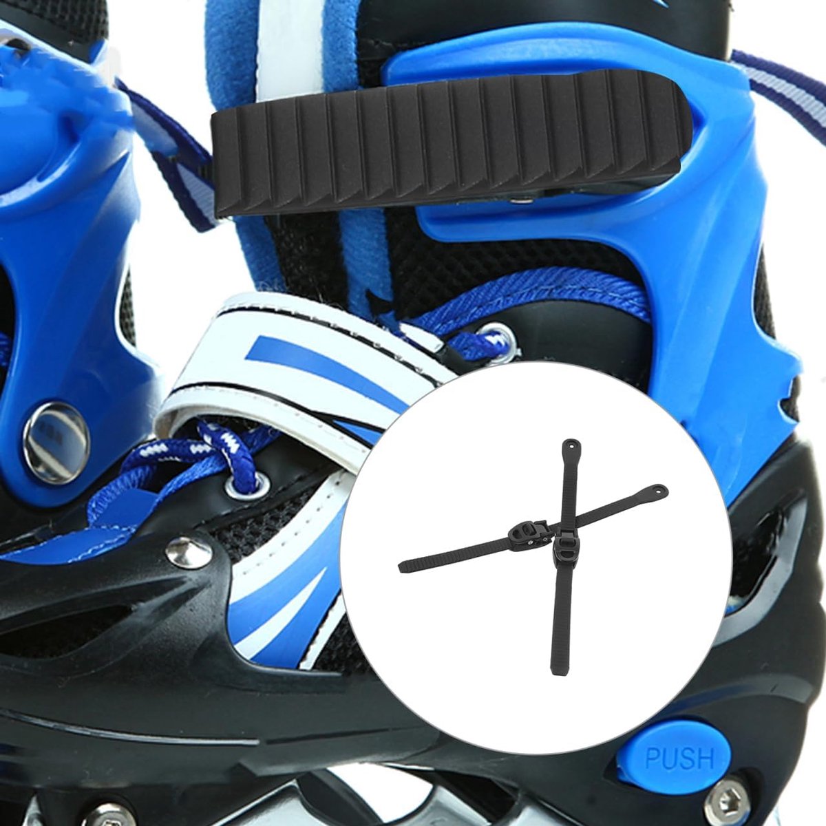SnelShoppen - Milisten Energy Strap voor Roller Skates, Set van 2 Vervangbare Ski Straps, Verstelbare Buckle Strap voor Binnen Skaten, Flexibele Skate