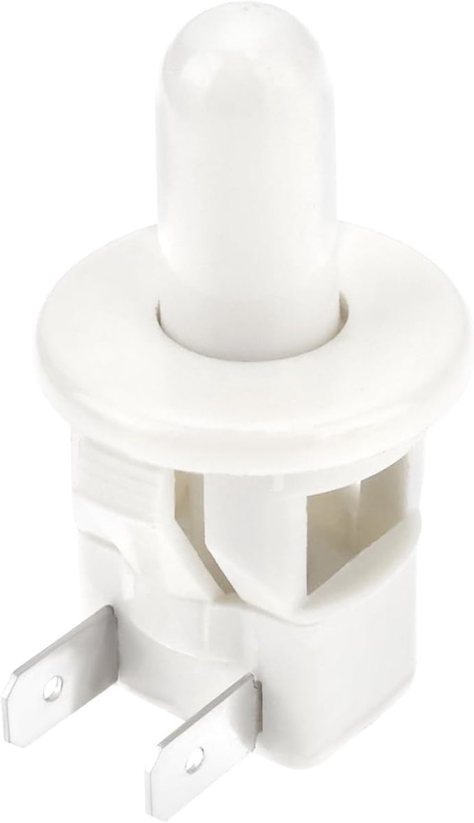 SnelShoppen - Vervangingsschakelaar voor Koelkastdeur 2-Pin 297243800 Geschikt voor Frigidaire, Electrolux, Kenmore, Sub Zero - Past 3/4 Inch Gat - 1x