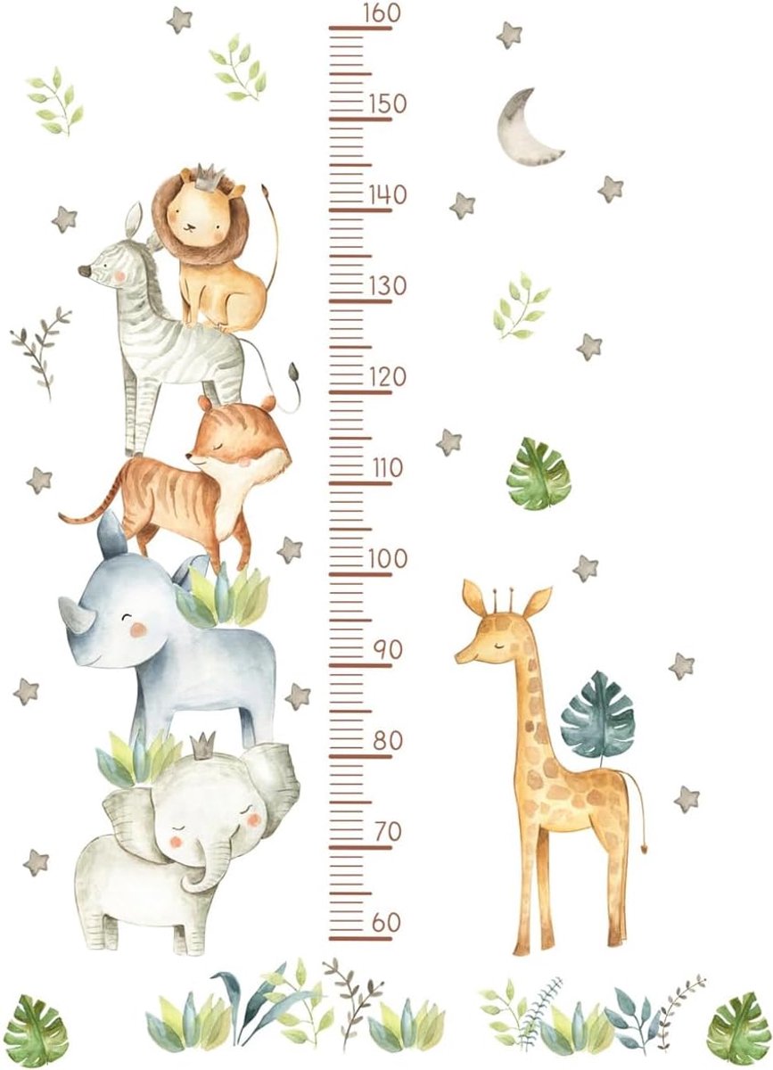 SnelShoppen - Groeimeter voor Kinderen, Zelfklevende Muursticker 50-150 cm, Veilig PVC, Decoratief voor Jongerenkamers, Groei Registreren, Waterproof