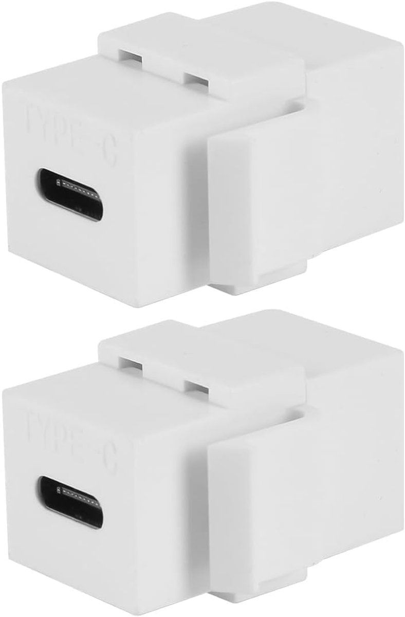 SnelShoppen - Type-C Female naar Female Adapter Module 20x28.5mm Vlamvertragend Wit Hoog Snelheid Gegevensoverdracht Opladen Connector voor USB-C Lapt