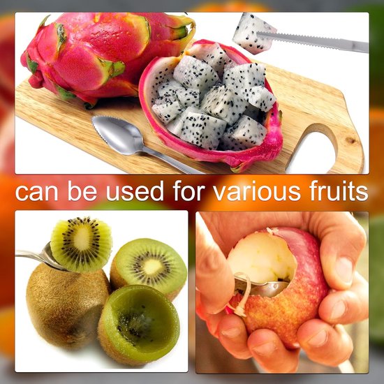 3-delige Rvs Grapefruit Set met Serretete Lepels en Mes - Perfect voor Citrusvruchten — afbeelding 2