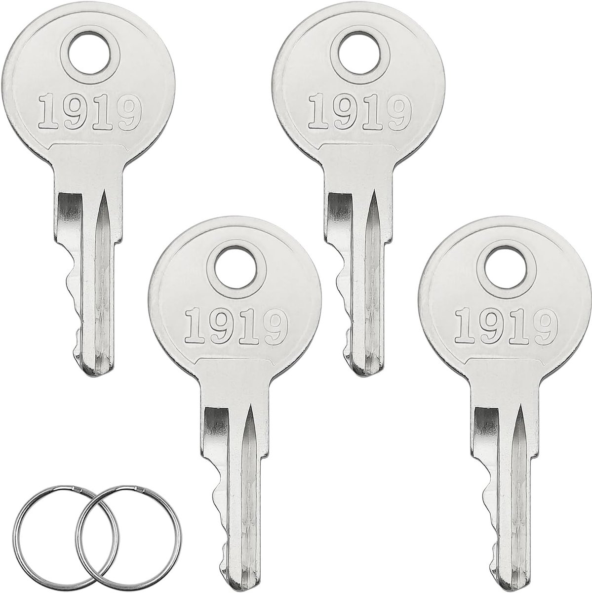 4 Pack Golf Cart Ignition Keys, Golf Cart Wrench Compatible with Part Number 17063G1 17063-G1, with 2 Keychains - ShopVlot
