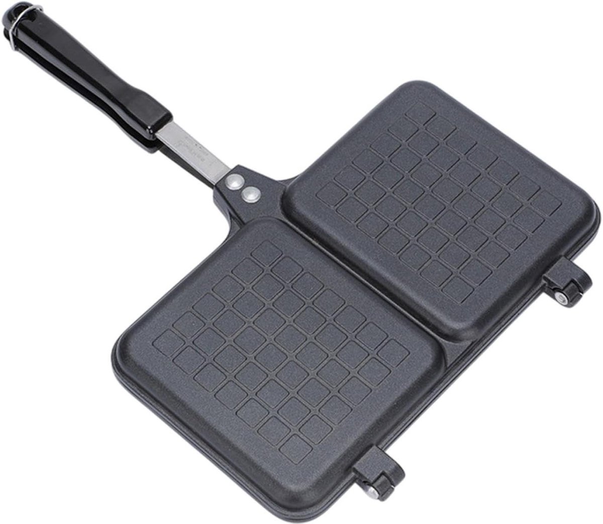 Sandwichmaker - Tosti apparaat - Snelle maaltijden - Dubbele anti-aanbakpan - 36x25 cm - Zwart