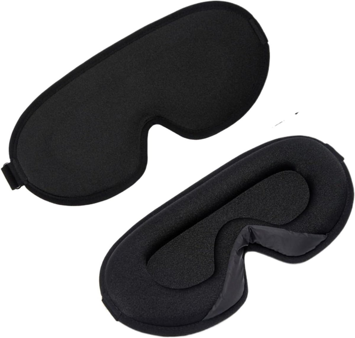 3D Slaapmasker - Oogpatches - Ontspannen Slapen - Huidvriendelijk Traagschuim - 23 cm Breed - Zwart