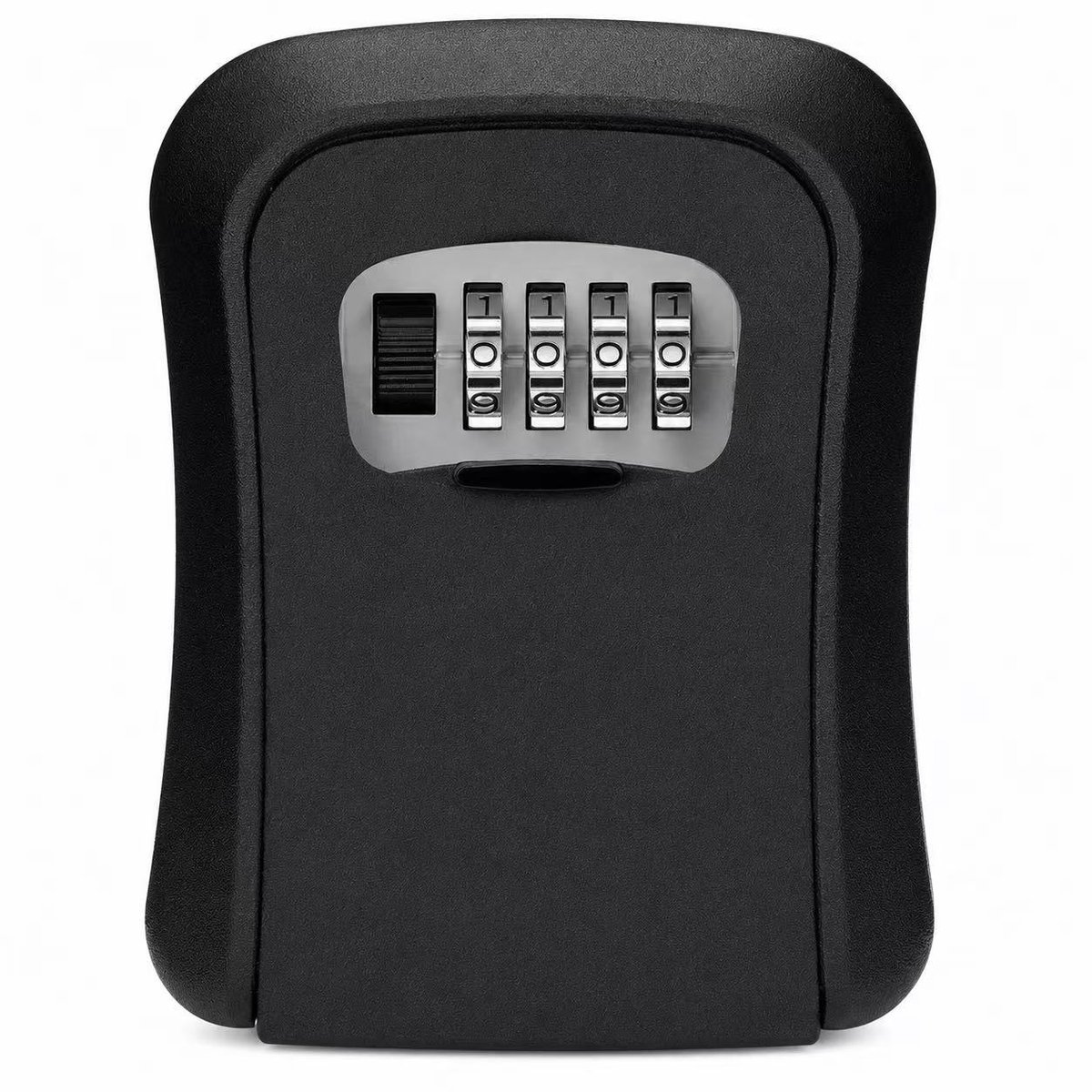 Sleutelkluis met Code voor Buiten en Binnen – Weerbestendig Sleutelkluisje met 4-Cijferig Cijferslot – Voor Meerdere Sleutels en Keycards – Inclusief Wandmontage – Zwart