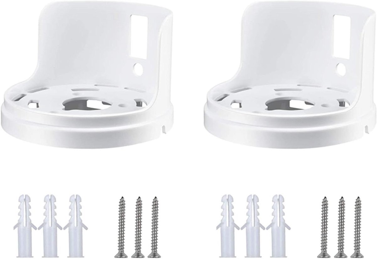 Mesh Wifi Houder - Netwerk Accessoire - Betere Dekking - Ruimtebesparend Kabelbeheer - 2 Stuks - Wit