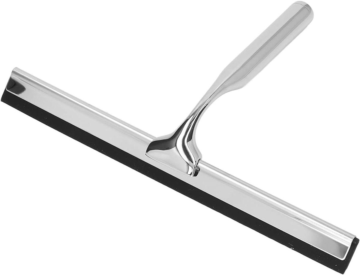 Raamwisser Huishoudelijk - Glaasjes Wisser - Vlekken Verwijderen - Roestvrij Staal - 21 cm - Zilver