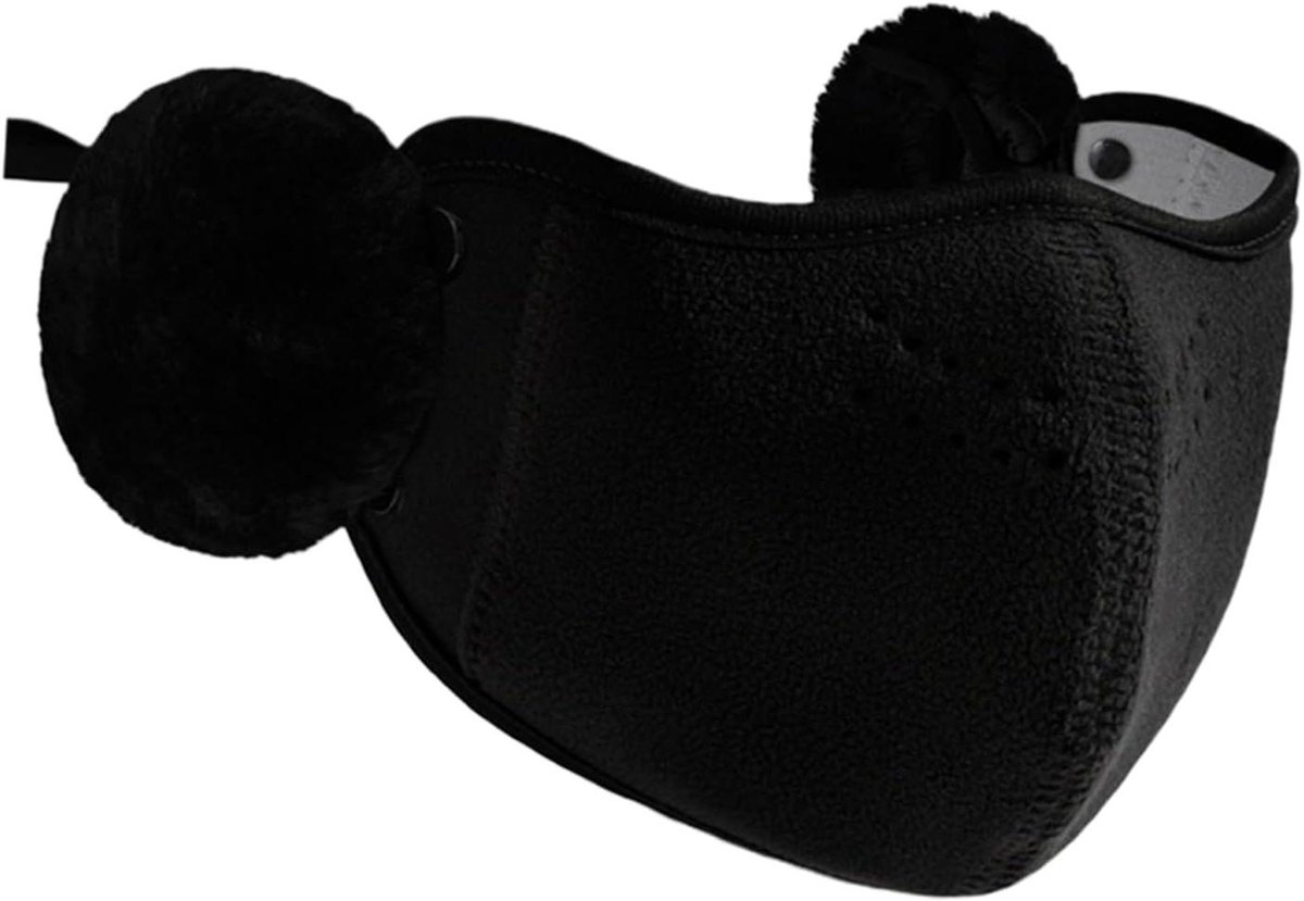 Gezichtsmasker - Wintermuts - Outdoor Activiteiten - Winddicht Fleece - 22 cm Breed - Zwart