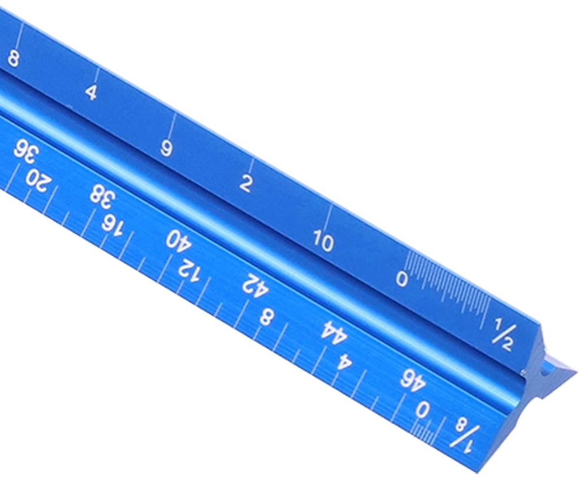 Schaalliniaal Architecturaal - Meetlat - Precisie Tekenen - Lasergegraveerde Markeringen - 30 cm - Willekeurig