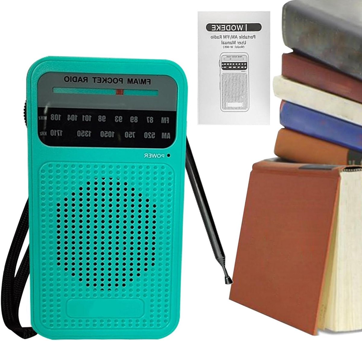 Transistorradio Op Batterijen | Draagbare AM Radio | Elektronica Op Batterijen Met Wijzer En Draadloze Speaker Voor School, Werk, Buiten, Thuis, Reizen En Kamperen