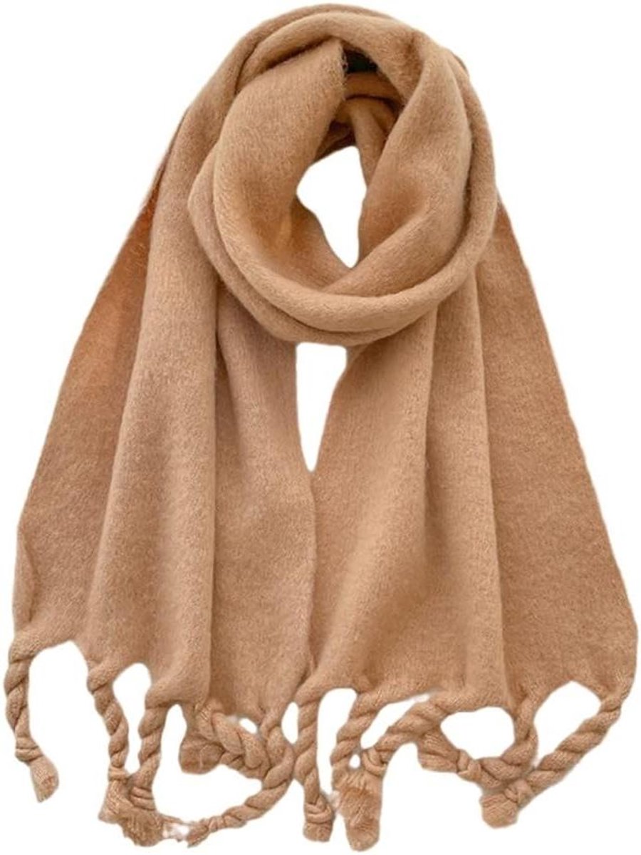 Dames Sjaal - Warme Accessoire - Winter Mode - Zacht Polyester - Lang Model - Effene Kleur