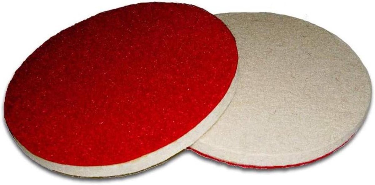 Polijstschijven Vilt - Klittenband Schijven - Metaal Polijsten - Lange Levensduur - 5 stuks 125 mm - Wit