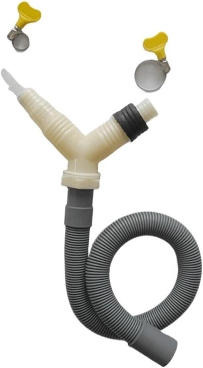 Afvoer T-stuk - Wasmachine Afvoer - Slang Aansluiten - Duurzaam Materiaal - 30 cm - Grijs