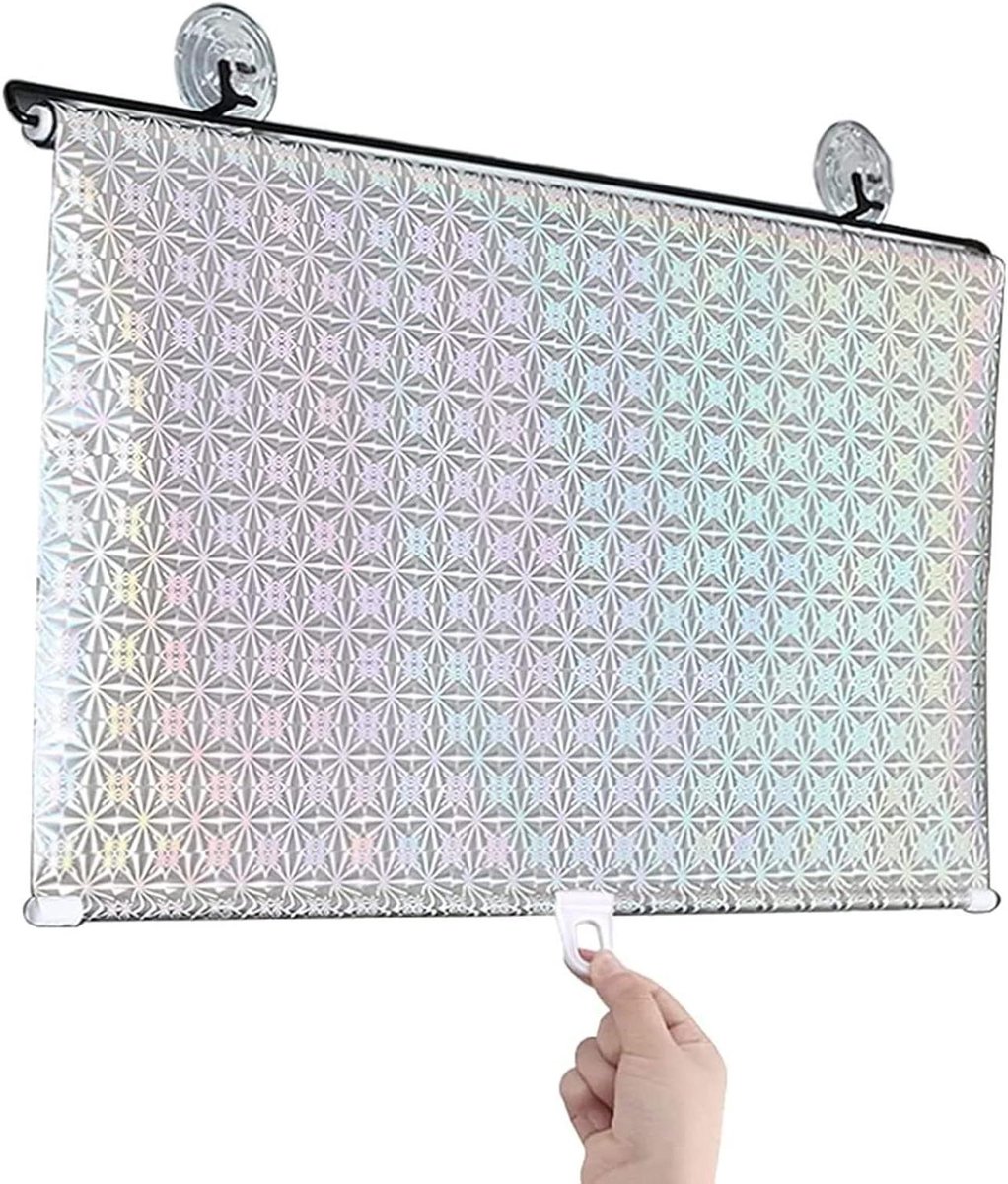 Verduisterend Rolgordijn - Zonwering Raamdecoratie - Privacy Creëren - Zonder Boren - 40x60cm - Grijs