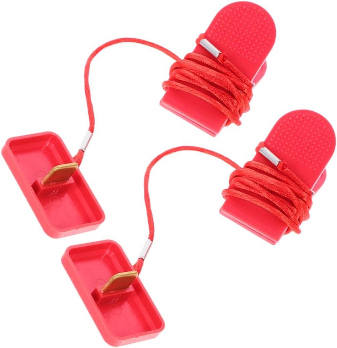 Noodstop Sleutel - Veiligheidssleutel Loopband - Fitness Veiligheid - Magnetisch Bevestigingssysteem - 2 Stuks - Rood