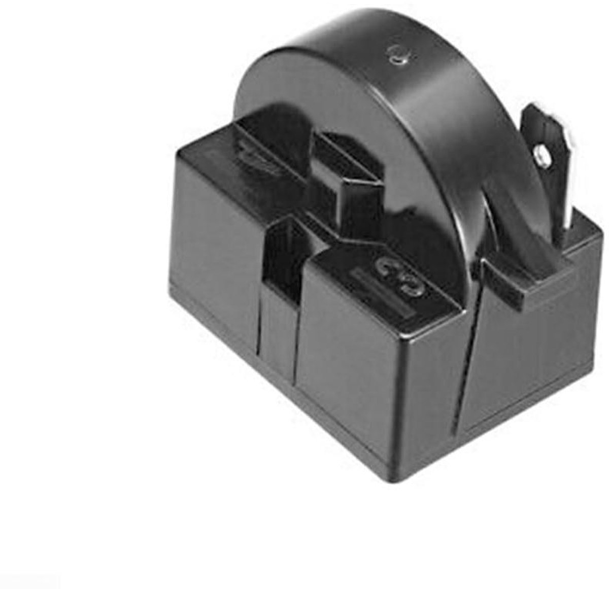 Startrelais Koelkast Compressor - Reserveonderdeel Koeler - Koelsysteem Reparatie - Directe Aansluiting 1-Pin - 3.2 x 2.2 cm - Zwart