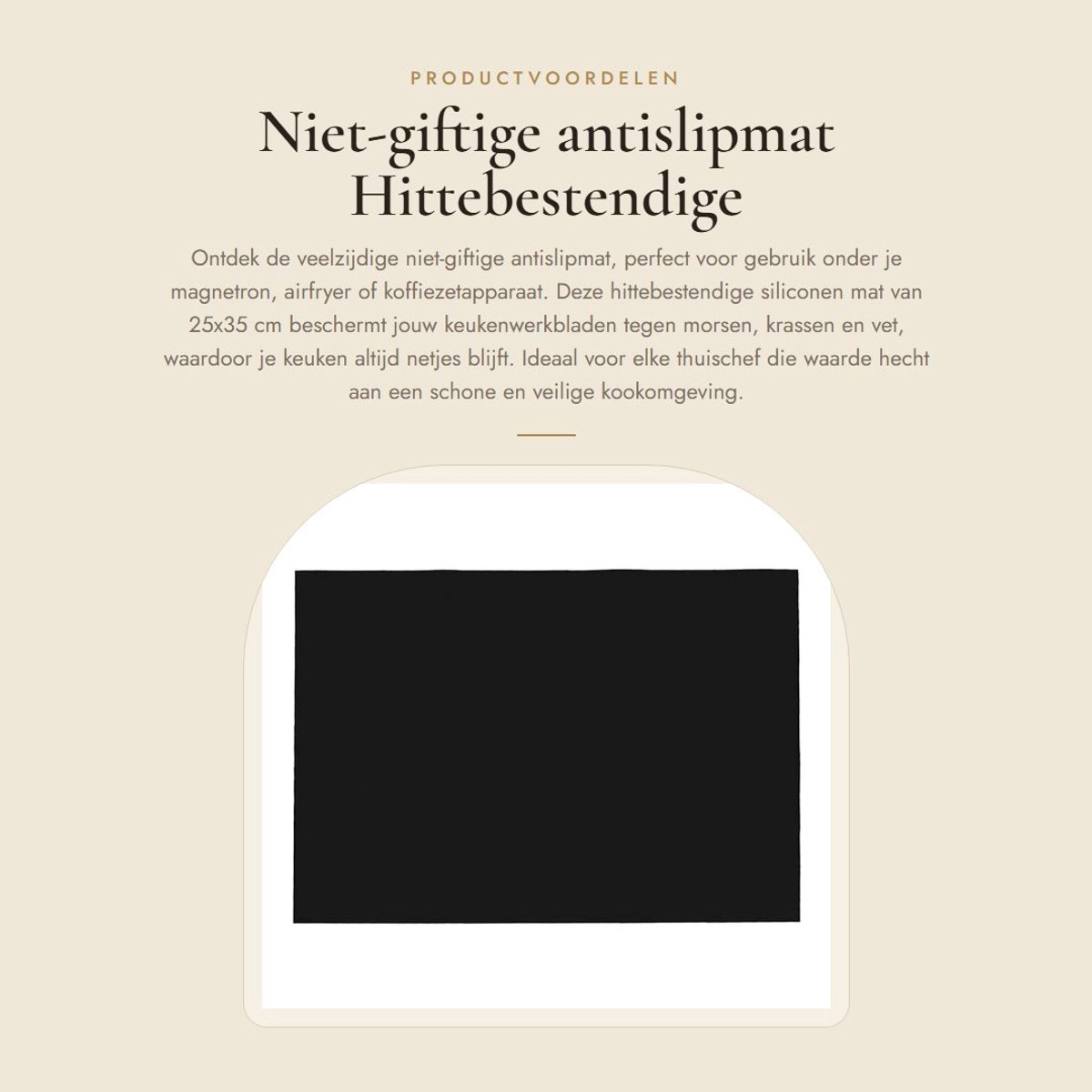 Dailygoods- Antislipmat Hittebestendig - Siliconen Mat - Geschikt voor Magnetron/Airfryer - 25x35cm - Duurzaam - Veilig en Makkelijk Schoon te Maken - Siliconenmat