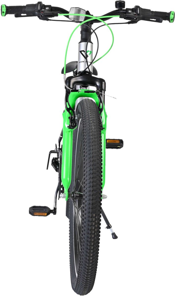 Volare Boost Kinderfiets - 24 inch - 21 Speed - Zilver/Groen van Volare — afbeelding 5