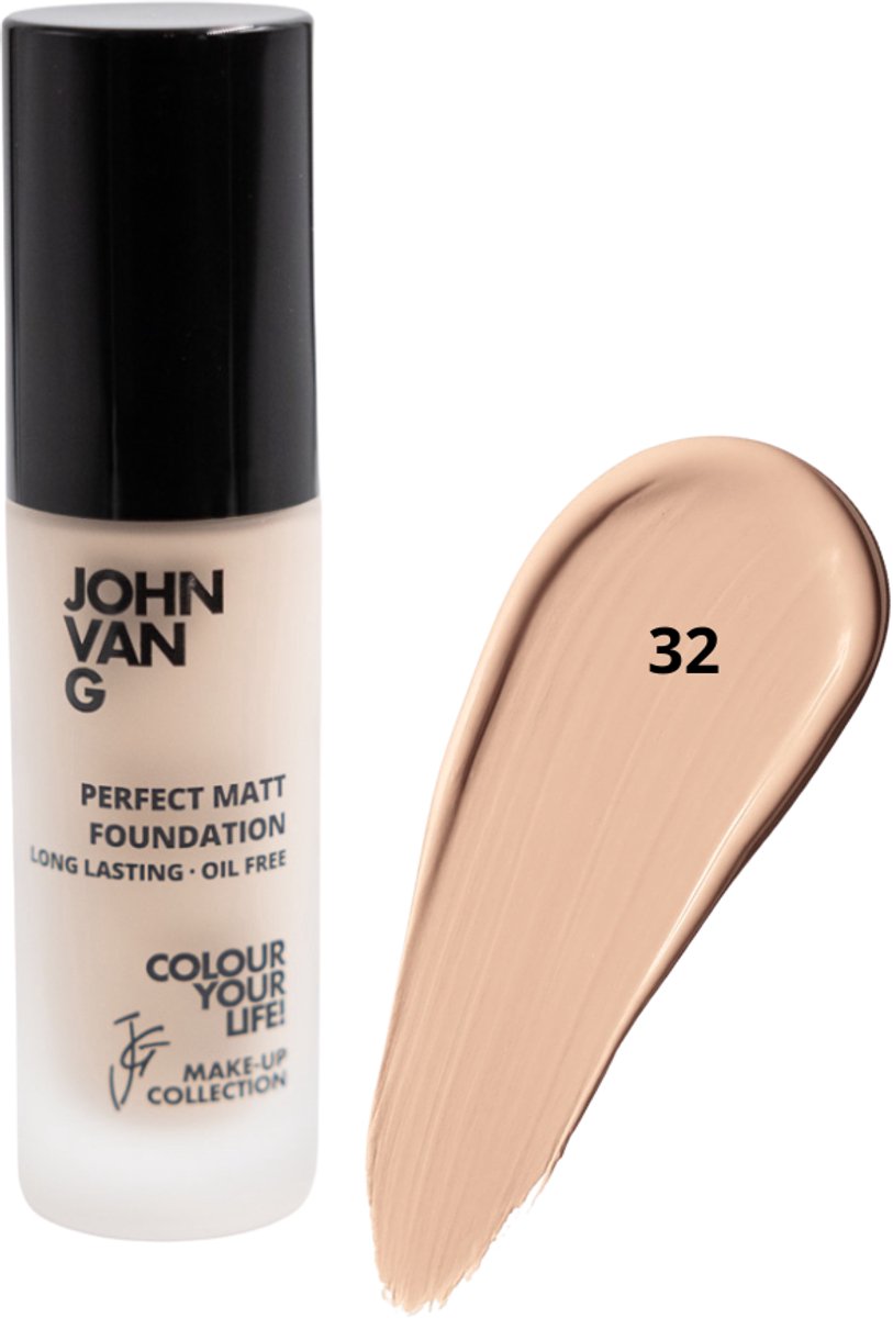 John van G - Perfect Matt Foundation Long Lasting Oil Free - 32 - PM - 20ml ml - 32 - PM - Beautywinkel