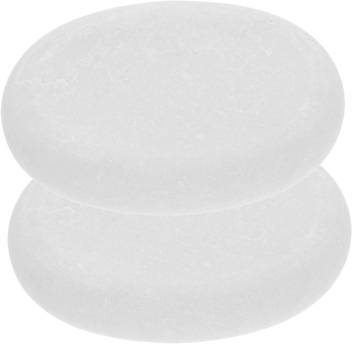 Massage Steen Set - Wellness Stenen - Spierontspanning Thuis - Natuurlijk Marmer - 8 x 6 cm - Wit