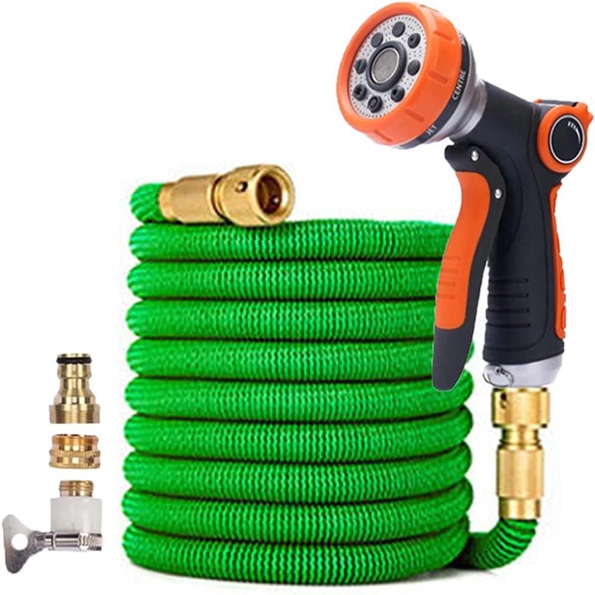 Tuinslang Set - Waterpistool Sproeier - Auto Wassen - Lekvrij Messing - 30 Meter - Groen