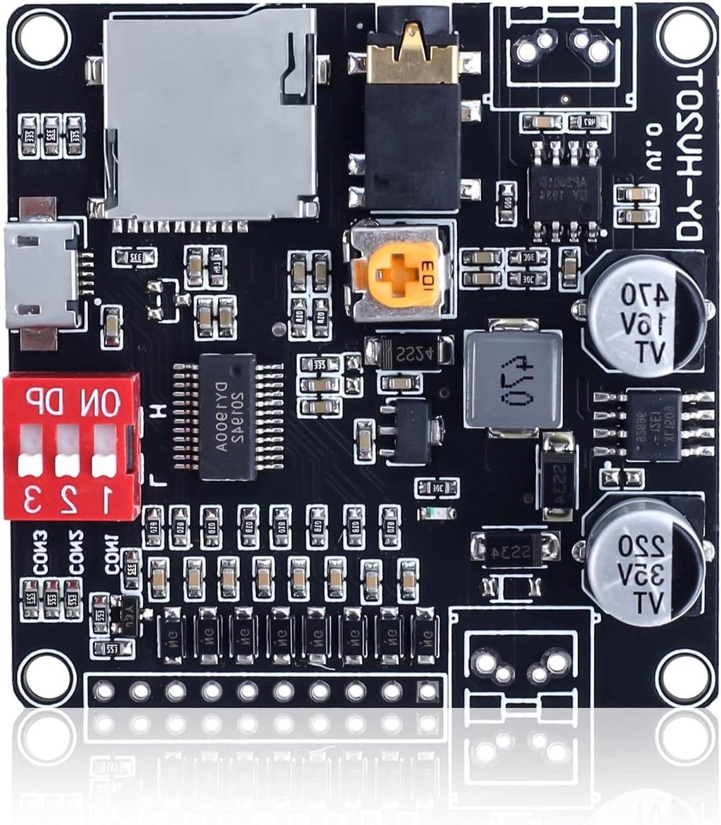 Muziek Afspeelmodule - Geluidskaart USB - DIY Projecten - 20W Klasse D Versterker - 32GB TF Kaart - Groen