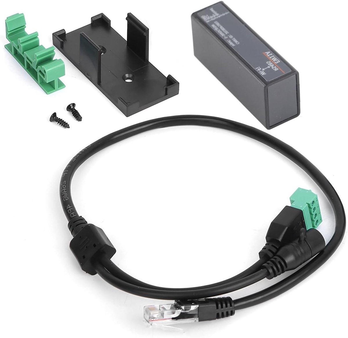 Draadloze Seriële Server - Communicatiemodule WiFi - IoT Automatisering - Industriële Grade - 18x26x61 mm - Zwart